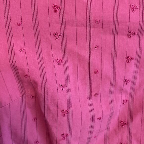 JM collection- pink islet blouse with tie - Size Small - Picture 5 of 7